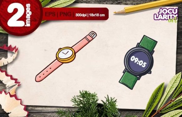 Download Cool Unisex Watch Cartoon Illustration - Unisex Collection