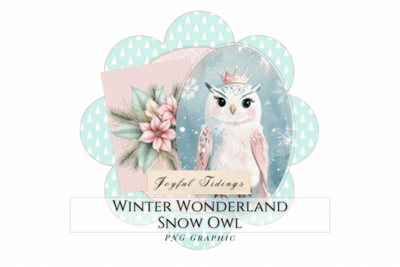 Download Pastel Winter Snow Owl Design - Snow owl Collection